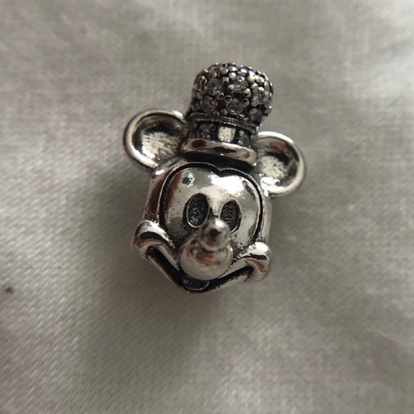 Pandora Disney Steamboat Willie Mickey Mouse conductor bead Charm - Picture 2 of 6